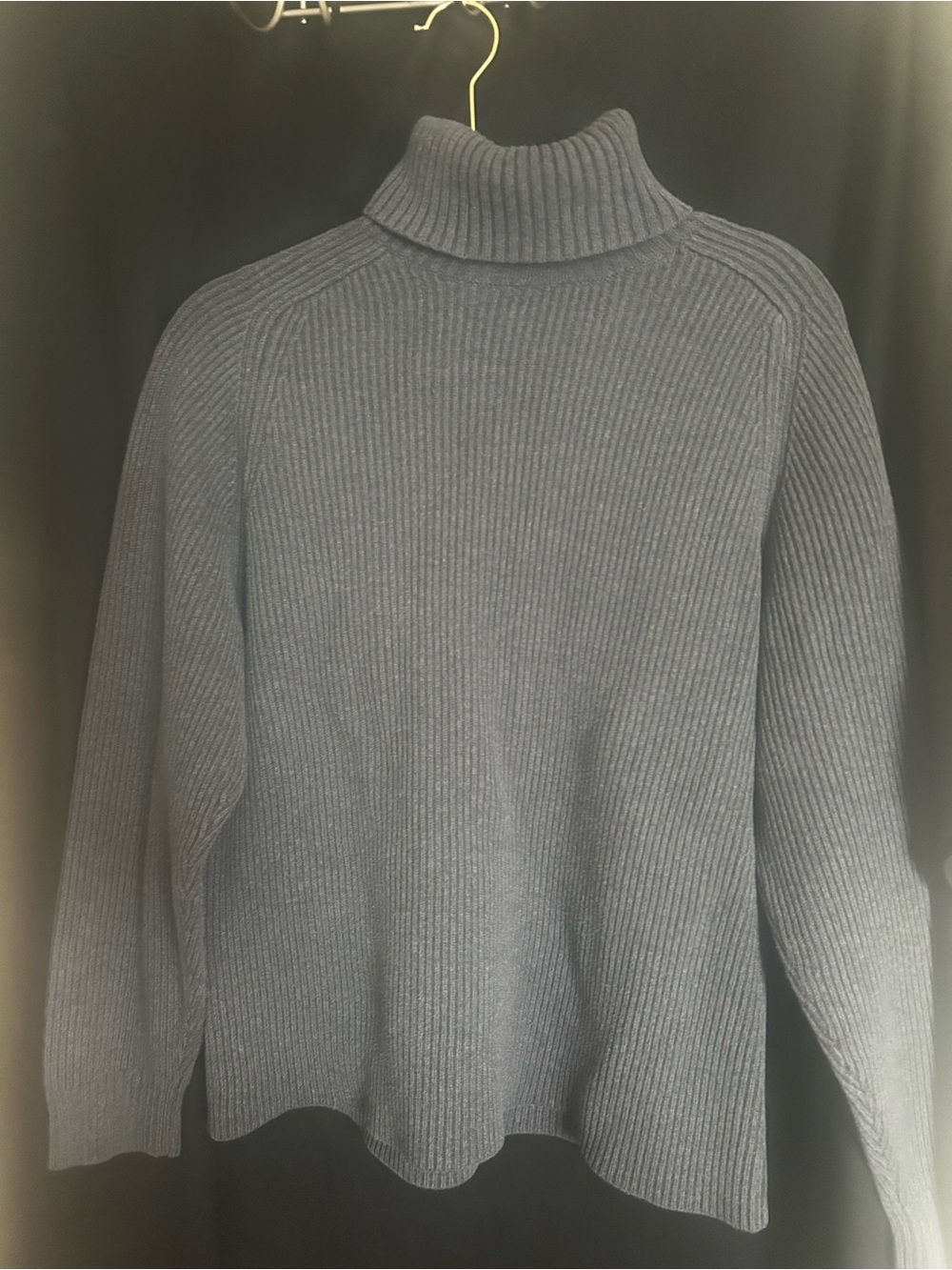 GAP Navy Ribbed Turtleneck Sweater